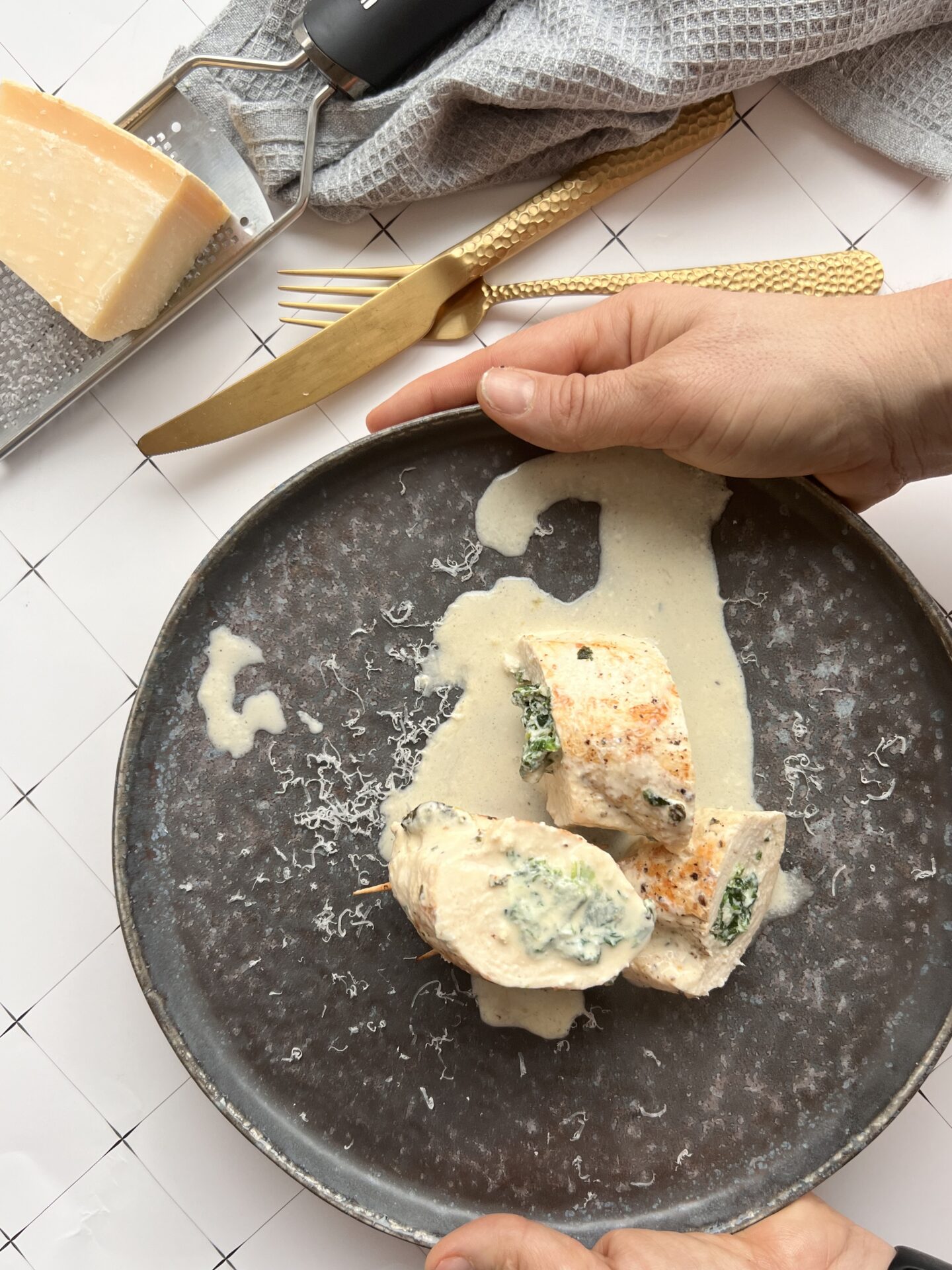 Hähnchen gefüllt mit Spinat- Ricotta- überraschend einfach! 13 Hähnchen gefüllt mit Spinat Ricotta
